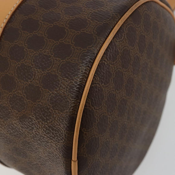 CELINE Macadam Canvas Hand Bag PVC Leather Brown Gold Auth am11863V