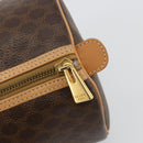 CELINE Macadam Canvas Hand Bag PVC Leather Brown Gold Auth am11863V-9
