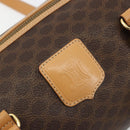 CELINE Macadam Canvas Hand Bag PVC Leather Brown Gold Auth am11863V-18