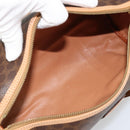 CELINE Macadam Canvas Hand Bag PVC Leather Brown Gold Auth am11863V-10