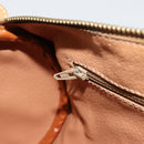 CELINE Macadam Canvas Hand Bag PVC Leather Brown Gold Auth am11863V-21