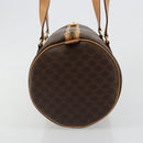 CELINE Macadam Canvas Hand Bag PVC Leather Brown Gold Auth am11863V-3