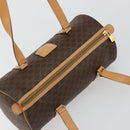 CELINE Macadam Canvas Hand Bag PVC Leather Brown Gold Auth am11863V-6