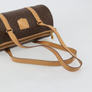 CELINE Macadam Canvas Hand Bag PVC Leather Brown Gold Auth am11863V-7