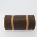 CELINE Macadam Canvas Hand Bag PVC Leather Brown Gold Auth am11863V-5