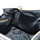PRADA Hand Bag Leather 2way Black Gold Auth am11866V-27