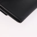 GUCCI Silvi Web Sherry Line Long Wallet Leather Black Red 476084 Auth am11867V-15