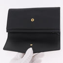 GUCCI Silvi Web Sherry Line Long Wallet Leather Black Red 476084 Auth am11867V-9
