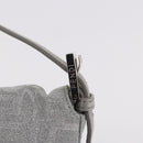 FENDI Zucca Canvas Mamma Baguette Rhinestone Shoulder Bag Silver Auth am11868SM-14