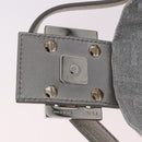 FENDI Zucca Canvas Mamma Baguette Rhinestone Shoulder Bag Silver Auth am11868SM-19