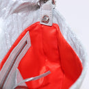 FENDI Zucca Canvas Mamma Baguette Rhinestone Shoulder Bag Silver Auth am11868SM-23