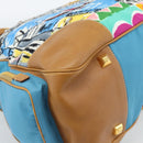 PRADA Hand Bag Nylon leather Multicolor Gold Auth am11870SAM-16