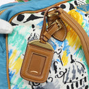 PRADA Hand Bag Nylon leather Multicolor Gold Auth am11870SAM-17