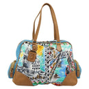 PRADA Hand Bag Nylon leather Multicolor Gold Auth am11870SAM-13