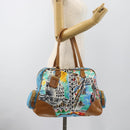 PRADA Hand Bag Nylon leather Multicolor Gold Auth am11870SAM-26