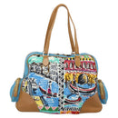 PRADA Hand Bag Nylon leather Multicolor Gold Auth am11870SAM-2