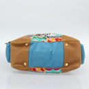 PRADA Hand Bag Nylon leather Multicolor Gold Auth am11870SAM-5