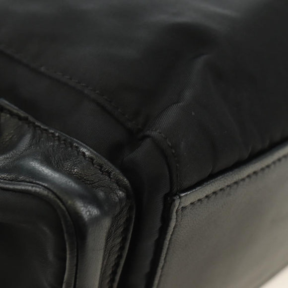 PRADA Ready Lock Hand Bag Nylon Black Silver Auth am11874V