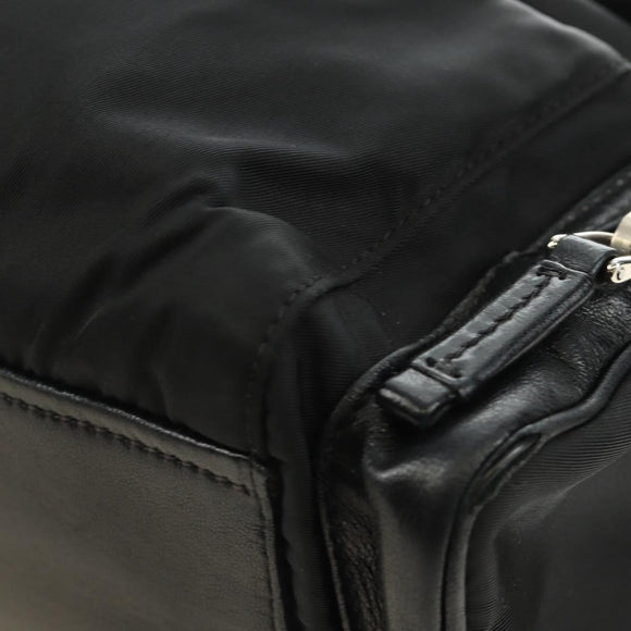 PRADA Ready Lock Hand Bag Nylon Black Silver Auth am11874V