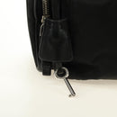 PRADA Ready Lock Hand Bag Nylon Black Silver Auth am11874V-21