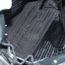 PRADA Ready Lock Hand Bag Nylon Black Silver Auth am11874V-8