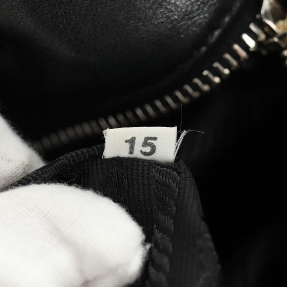 PRADA Ready Lock Hand Bag Nylon Black Silver Auth am11874V