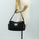 PRADA Ready Lock Hand Bag Nylon Black Silver Auth am11874V-29
