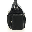 PRADA Ready Lock Hand Bag Nylon Black Silver Auth am11874V-3