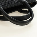 BOTTEGA VENETA INTRECCIATO Mini Cabas Hand Bag Leather Black Gold Auth am11875SM-7