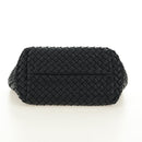 BOTTEGA VENETA INTRECCIATO Mini Cabas Hand Bag Leather Black Gold Auth am11875SM-5