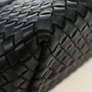BOTTEGA VENETA INTRECCIATO Mini Cabas Hand Bag Leather Black Gold Auth am11875SM-15