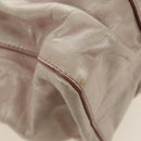 Miu Miu Side Ribbon Hand Bag Leather 2way Pink Gold Auth am11876SAV-16