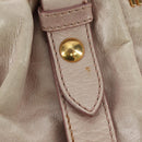 Miu Miu Side Ribbon Hand Bag Leather 2way Pink Gold Auth am11876SAV-21
