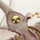 Miu Miu Side Ribbon Hand Bag Leather 2way Pink Gold Auth am11876SAV-22