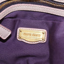 Miu Miu Side Ribbon Hand Bag Leather 2way Pink Gold Auth am11876SAV-23