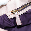 Miu Miu Side Ribbon Hand Bag Leather 2way Pink Gold Auth am11876SAV-26