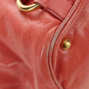 Miu Miu Hand Bag Leather 2way Pink Gold Auth am11877SAV-21