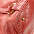 Miu Miu Hand Bag Leather 2way Pink Gold Auth am11877SAV-23