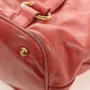 Miu Miu Hand Bag Leather 2way Pink Gold Auth am11877SAV-24