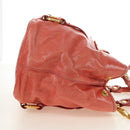 Miu Miu Hand Bag Leather 2way Pink Gold Auth am11877SAV-5