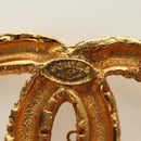 CHANEL CC Fringe Lava Brooch metal Gold CC Auth am11879SM-11