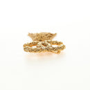 CHANEL CC Fringe Lava Brooch metal Gold CC Auth am11879SM-15