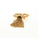 CHANEL CC Fringe Lava Brooch metal Gold CC Auth am11879SM-16