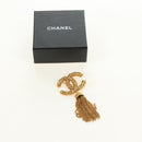 CHANEL CC Fringe Lava Brooch metal Gold CC Auth am11879SM-12