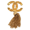 CHANEL CC Fringe Lava Brooch metal Gold CC Auth am11879SM-6