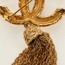 CHANEL CC Fringe Lava Brooch metal Gold CC Auth am11879SM-8