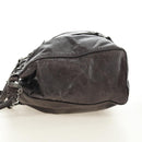 Miu Miu Hand Bag Leather 2way Gray Silver Auth am11880SAM-3