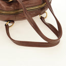 PRADA Ready Lock Shoulder Tote Bag Leather Brown Gold BL0557 Auth am11881SAV-7