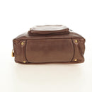 PRADA Ready Lock Shoulder Tote Bag Leather Brown Gold BL0557 Auth am11881SAV-5