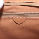 CELINE Macadam Canvas Tote Bag PVC Leather Brown Beige Gold Auth am11883V-16